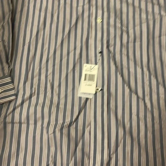 New nwt Nautical long sleeve button down wrinkle resistant stripe shirt size xl - Picture 4 of 7